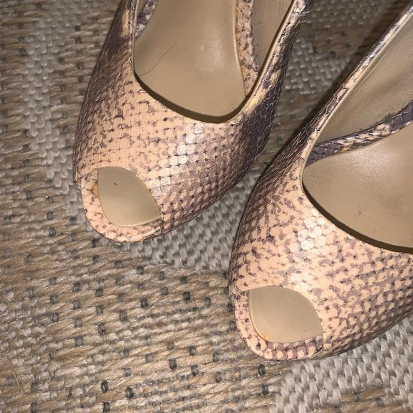 Bcbg runway chunky reptile heels designer  boho y2k formal $300 fall mod classic - Picture 3 of 4